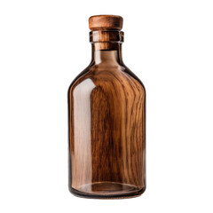 wooden bottle PNG Transparent white background