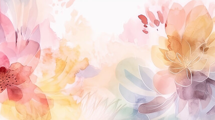 Generative AI banner illustration for spring mothers day