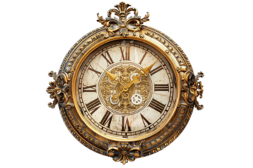 classic clock PNG Transparent white background