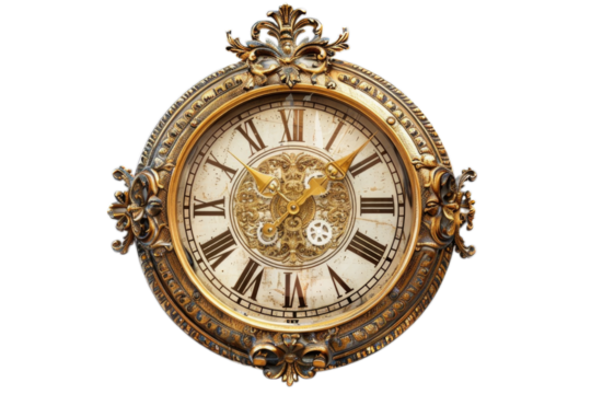 classic clock PNG Transparent white background