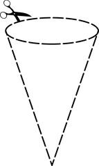 Cutting scissors geometric