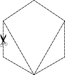 Cutting scissors geometric