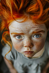 Freckles and Feelings Toddler's Moods Captured in an Enigmatic Expression