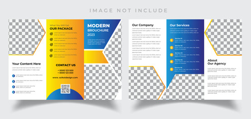 modern template trifold brochure design vector