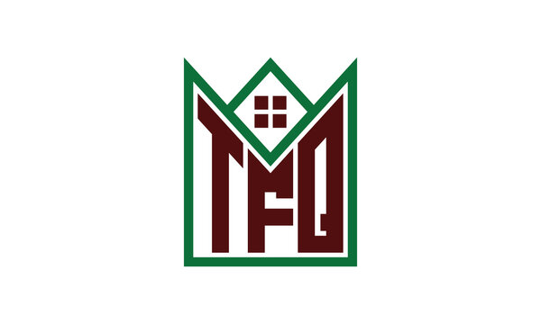 TFQ initial letter real estate builders logo design vector. construction, housing, home marker, property, building, apartment, flat, compartment, business, corporate, house rent, rental, commercial