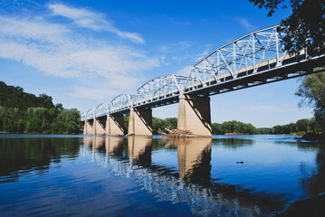 View of Point of Rocks Bridge, between Virginia and Maryland.   - obrazy, fototapety, plakaty