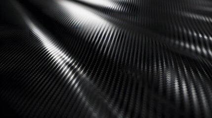 carbon kevlar fiber texture pattern backdrop, elaborate industrial carbon fiber wavy sheet structure detail in full frame view - obrazy, fototapety, plakaty