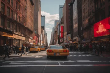 Keuken spatwand met foto View of highway in new york city with cars and building © free