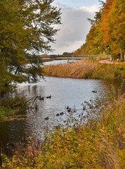 River view near the health garden in Kristianstad city