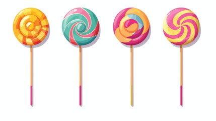 Lollipop candy illustration. Image for confectioner
