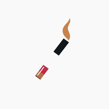 Cigarette in cartoon, doodle style. Image for t-shirt, web, mobile apps and ui. Isolated 2d vector illustration in logo, icon, sketch style, Eps 10. AI Generative