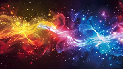 Fototapeta premium A colorful abstract background with a swirl of bright colors, AI