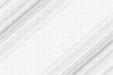 Halftone vector background. Monochrome halftone pattern. Abstract geometric dots background. Pop Art comic gradient black white texture. Design for presentation banner, poster, flyer, business card.	