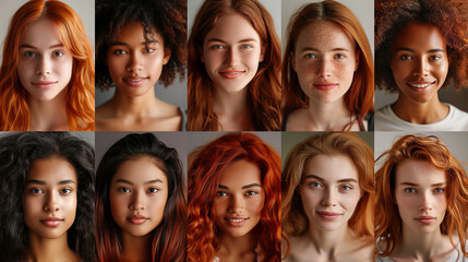 Obraz premium Smiling Girls' Collage