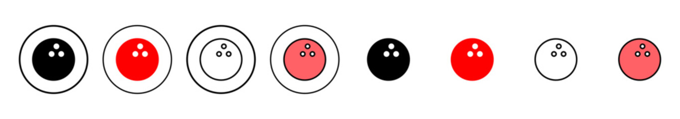 Bowling icon vector illustration. bowling ball and pin sign and symbol.