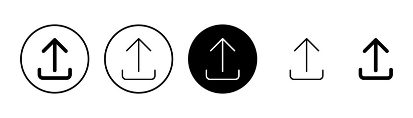 Upload icon vector isolated on white background. Upload sign icon. Upload button. Load symbol. - obrazy, fototapety, plakaty