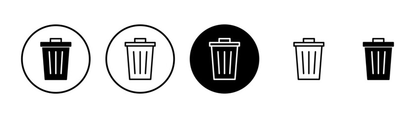 Trash icon vector isolated on white background. trash can icon. Delete icon vector - obrazy, fototapety, plakaty