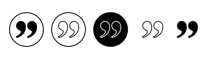 Quote icon vector isolated on white background. Quote sign icon. Quotation mark symbol.