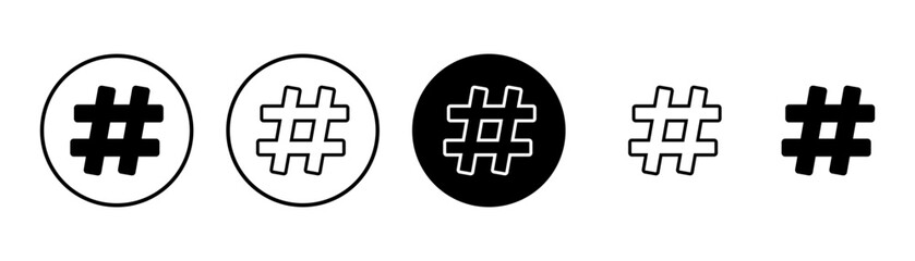 Hashtag icon vector isolated on white background. hashtag vector icon