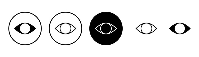 Eye icon vector isolated on white background. Look and Vision icon. Eye vector icon