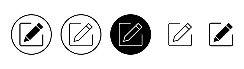 Edit icon vector isolated on white background. Pencil icon. sign up Icon vector. edit text