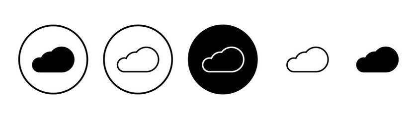 Cloud icon vector isolated on white background. cloud computing icon