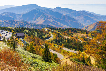 日本の風景・秋　志賀高原　横手山山頂からの眺望