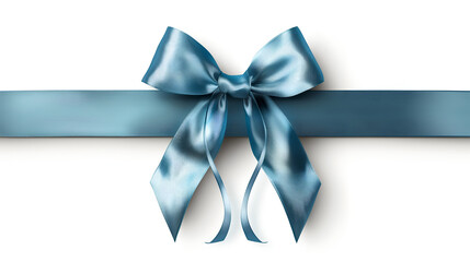  Blue bow isolated on white background