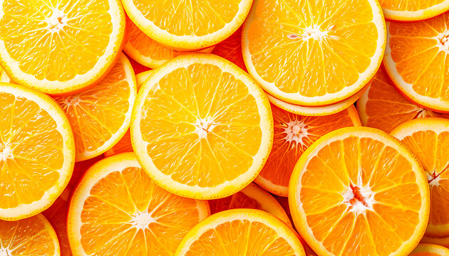 Sliced orange background. fresh orange fruits