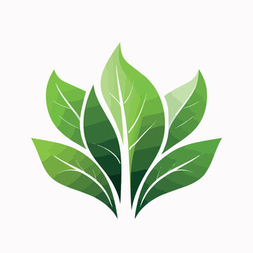 Green leaves in cartoon, doodle style. Image for t-shirt, web, mobile apps and ui. Isolated 2d vector illustration in logo, icon, sketch style, Eps 10. AI Generative