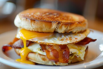 Bacon Egg and Cheese Breakfast Sandwich