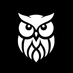 Owl head silhouette
