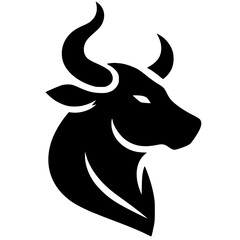 Bull head silhouette