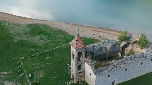RAW file of Ruins of old Mavrovo church in village Mavrovo in North Macedonia