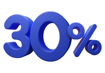 thirty percent 3d icon for super sales