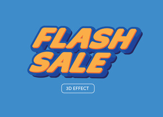 Blue banner with 3D text written "flash sale"