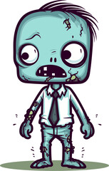 Ephemeral Vector Artwork Depicting a Zombie in Cargo Pants That Fades in and out of Existence Like a Wisp of Smoke