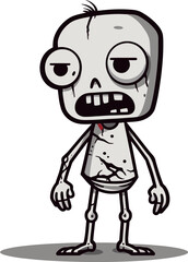 Malignant Vector Illustration of a Zombie in Cargo Pants That Is Filled with a Malignant Hatred for All Living Things