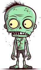 Unearthly Vector Artwork Depicting a Zombie in Cargo Pants That Possesses an Unearthly Aura of Otherworldly Power