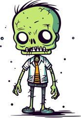 Wretched Vector Image of a Zombie Wearing Cargo Pants That Lives in Wretched Squalor Amongst the Ruins of Civilization