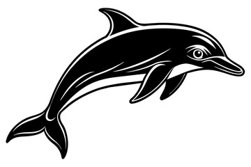 bottlenose dolphin silhouette vector illustration