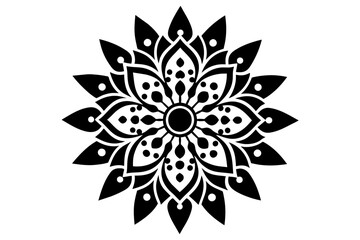 Rangoli, design silhouette vector 