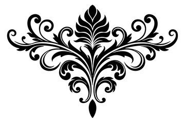 Rangoli design silhouette vector 