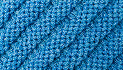 blue knitted yarn fabric surface, 16:9 widescreen wallpaper / backdrop / background, graphic resources	
