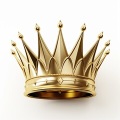 Gold crown isolated on white background