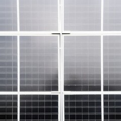 closeup view of solar panel