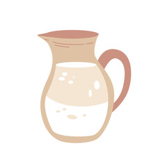Glass water jug vector illustration