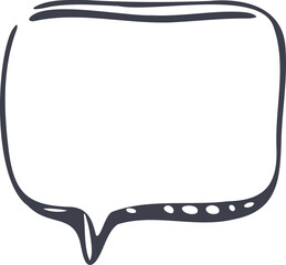 Hand drawn comic speech bubbles.