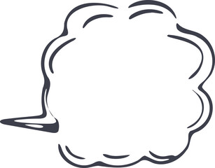 Hand drawn comic speech bubbles.