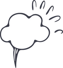 Hand drawn comic speech bubbles.